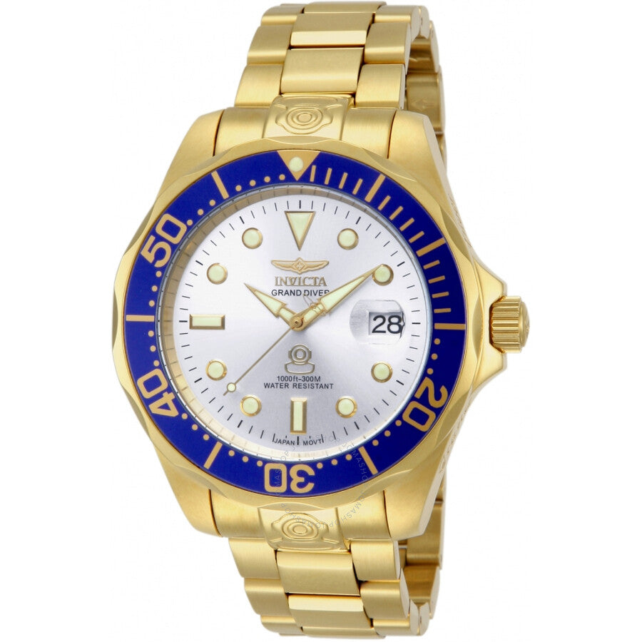 Invicta Pro Diver Grand Diver Automatic Silver Dial Men's Watch 13872 - The Watches Men & Co