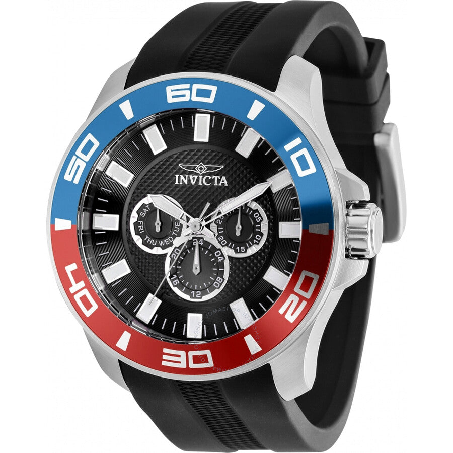 Invicta Pro Diver Quartz Black Dial Pepsi Bezel Men's Watch 35740 - The Watches Men & Co