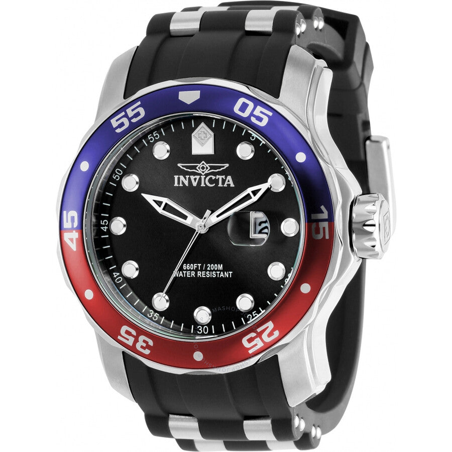 Invicta Pro Diver Quartz Black Dial Pepsi Bezel Men's Watch 39103 - The Watches Men & Co