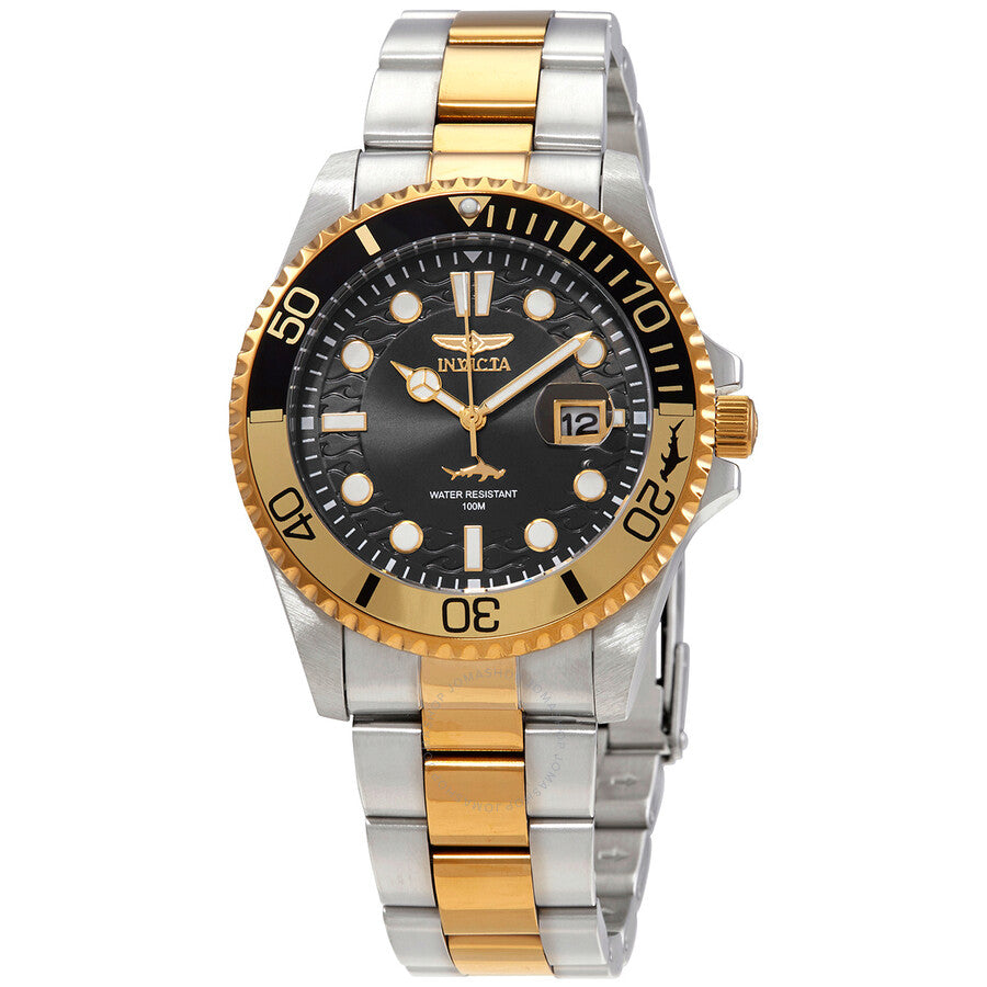 Reloj Invicta Pro Diver de cuarzo con esfera negra y dos tonos para hombre 30944