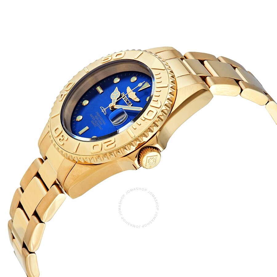 Invicta Pro Diver Quartz Blue Dial Yellow Gold-tone Men's Watch 29940