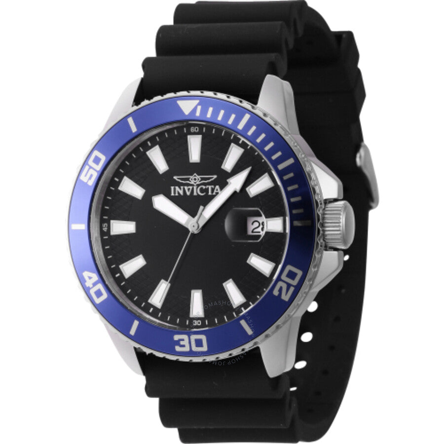 Invicta Pro Diver Quartz Date Black Dial Men's Watch 46089 - The Watches Men & Co