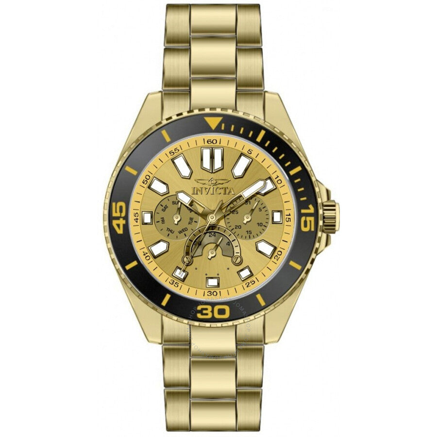 Invicta Pro Diver Quartz Gold Dial Men's Watch 46880 - The Watches Men & Co