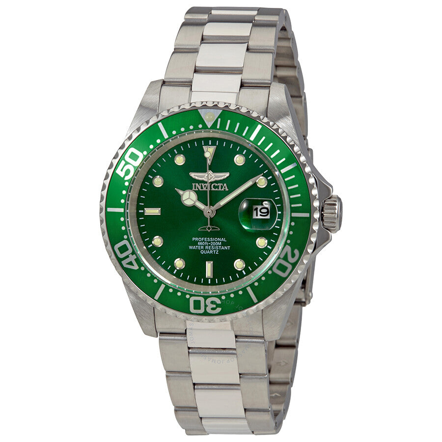 Invicta Pro Diver Quartz Green Dial Men's Watch 24947 - The Watches Men & Co