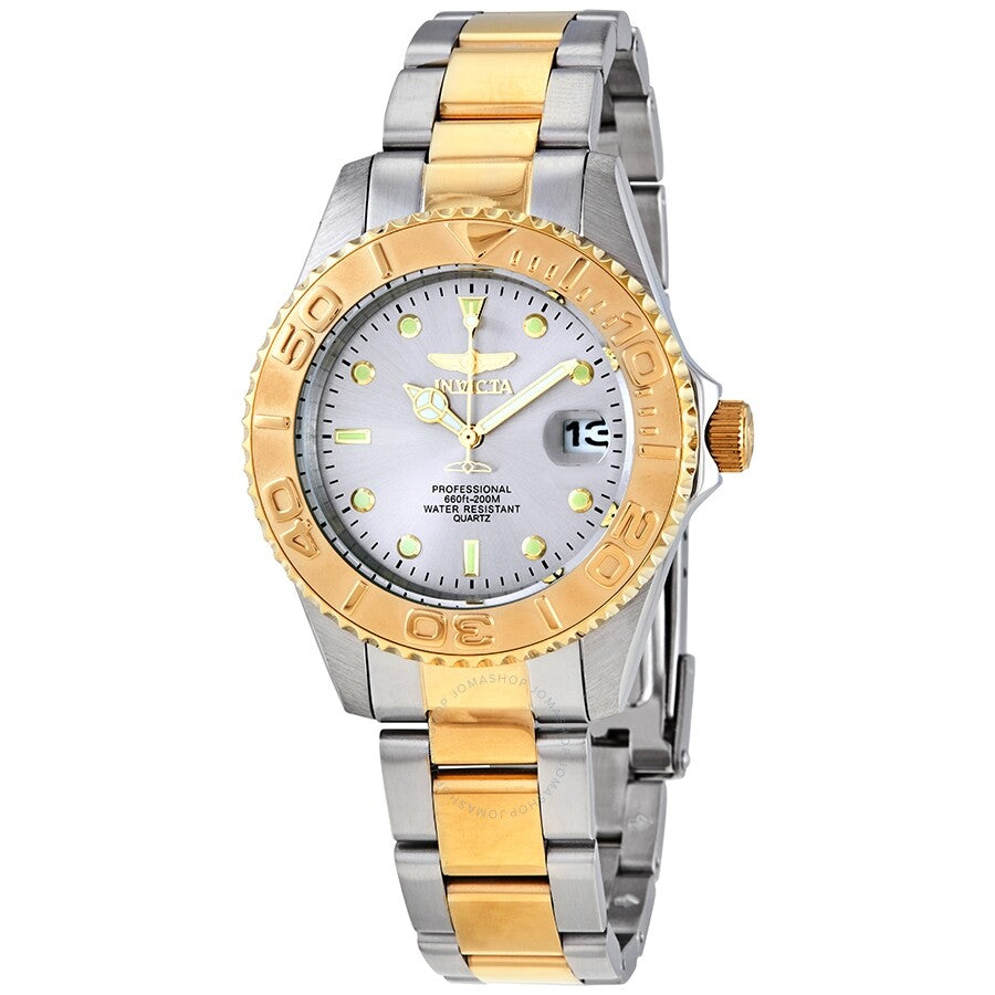 Invicta Pro Diver Quartz Grey Dial Two-tone Men's Watch 29943 - The Watches Men & Co