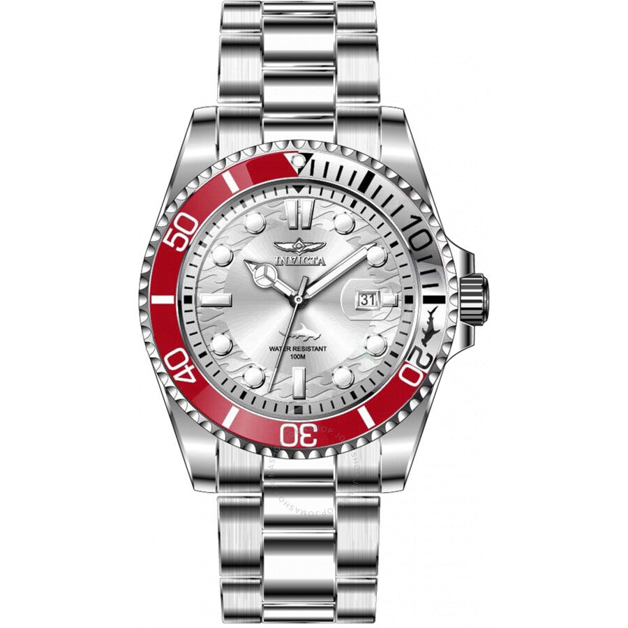 Invicta Pro Diver Quartz Silver Dial Men's Watch 44712 - The Watches Men & Co