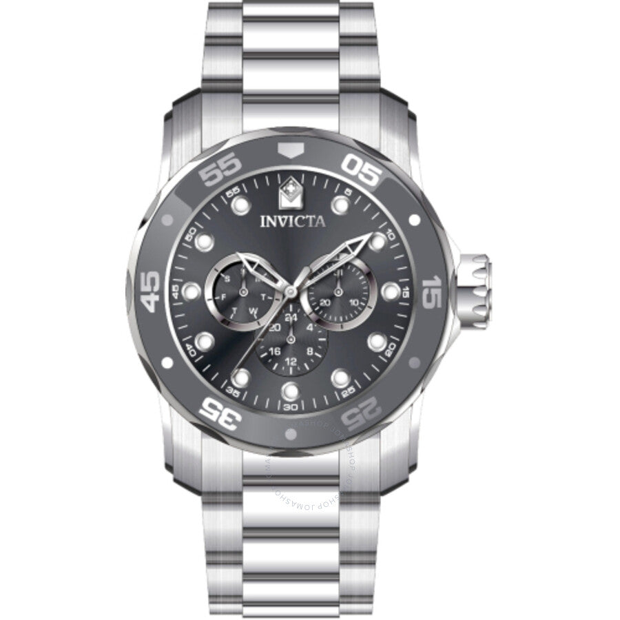 Invicta Pro Diver Scuba Quartz Charcoal Dial Men's Watch 45723 - The Watches Men & Co