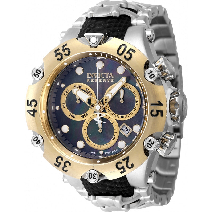 Invicta Reserve Venom Cobra Chronograph Quartz Black Dial Men's Watch 47217 - The Watches Men & Co