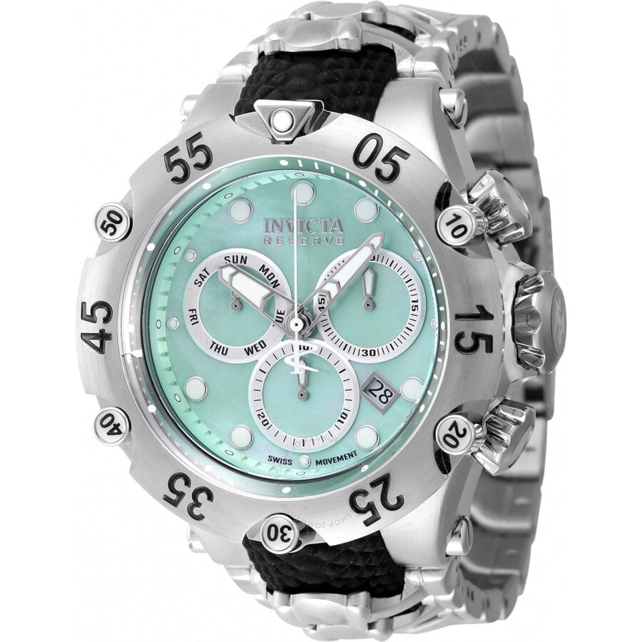 Invicta Reserve Venom Cobra Chronograph Quartz Turquoise Dial Men's Watch 47155 - The Watches Men & Co