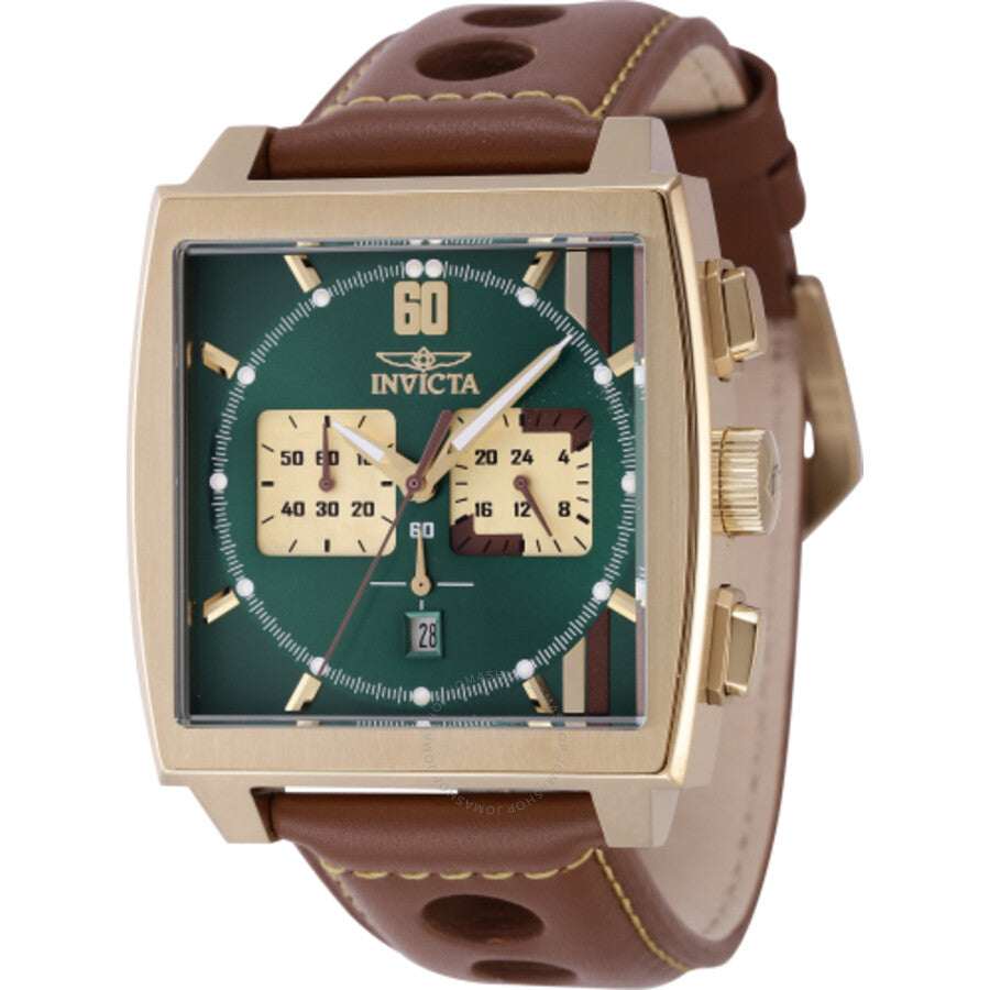 Invicta S1 Rally Chronograph GMT Quartz Green Dial Men's Watch 46854 - The Watches Men & Co