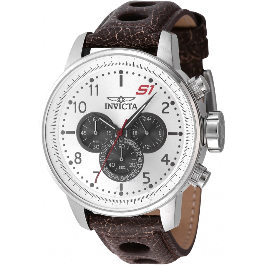 Invicta S1 Rally Chronograph GMT Quartz Silver Dial Men's Watch 45911 - The Watches Men & Co