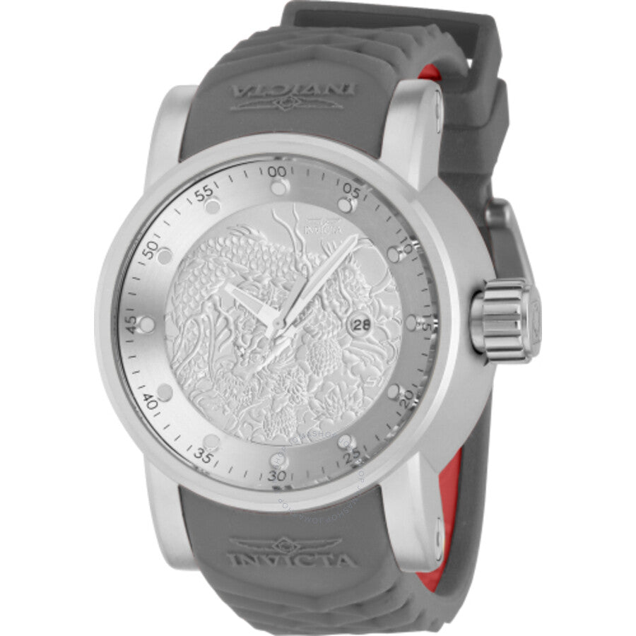 Invicta S1 Rally Dragon Date Quartz Silver Dial Men's Watch 41406 - The Watches Men & Co