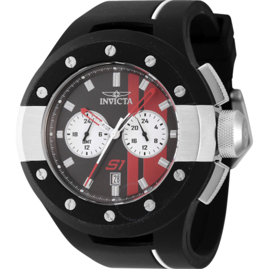 Invicta S1 Rally GMT Quartz Black Dial Men's Watch 44357 - The Watches Men & Co