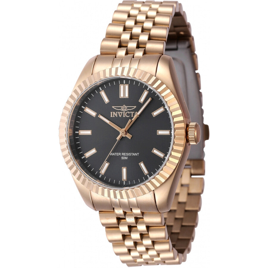 Invicta Specialty Quartz Black Dial Ladies Watch 47508 - The Watches Men & Co