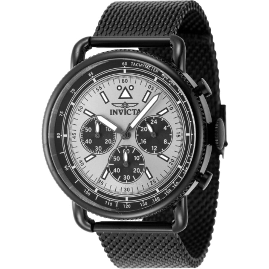 Invicta Speedway Zager Exclusive Chronograph Quartz Silver Dial Men's Watch 47362 - The Watches Men & Co