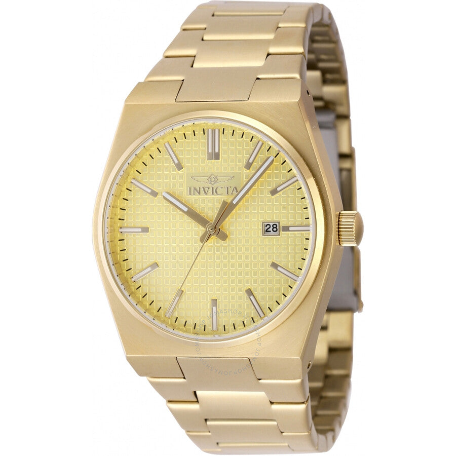 Invicta Speedway Zager Exclusive Quartz Gold Dial Men's Watch 48398 - The Watches Men & Co