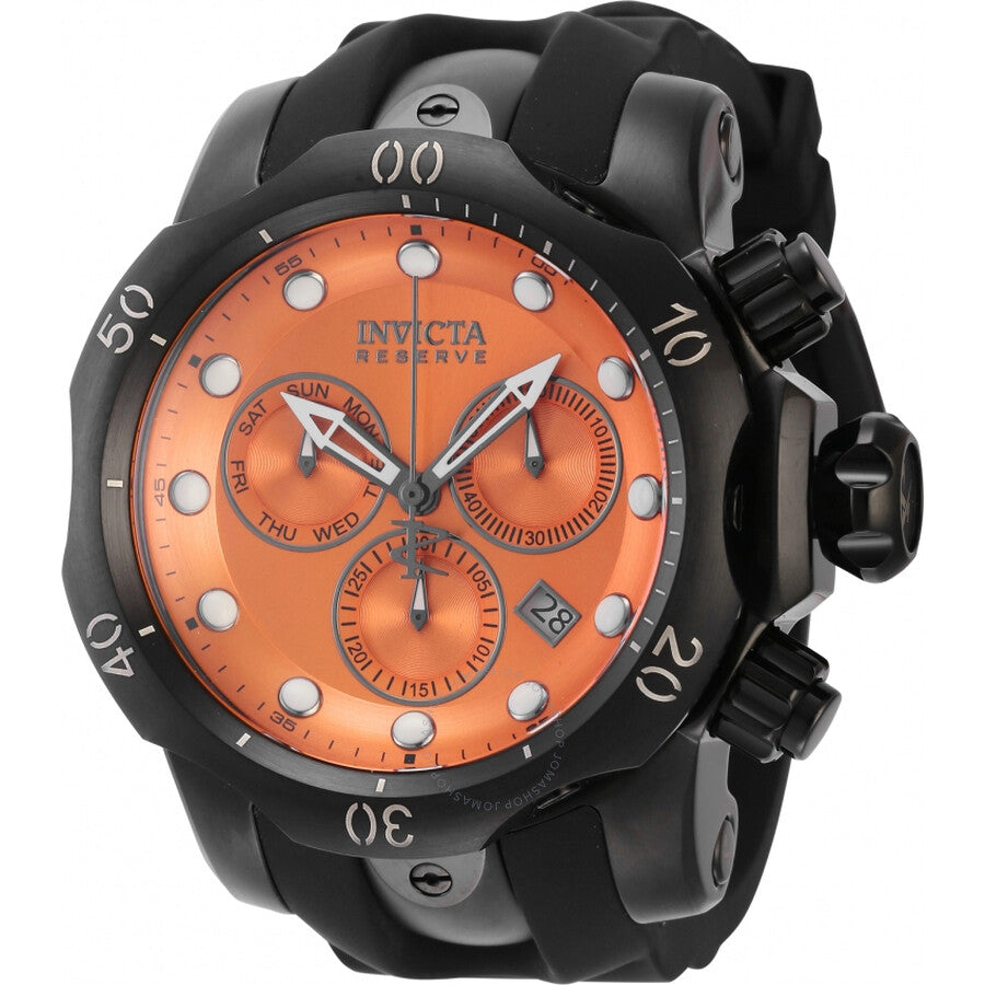 Invicta Venom Chronograph Date Quartz Orange Dial Men's Watch 5735 - The Watches Men & Co