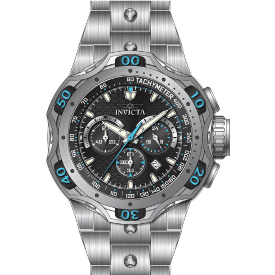 Invicta Venom Date Chronograph GMT Quartz Black Dial Men's Watch 47758 - The Watches Men & Co