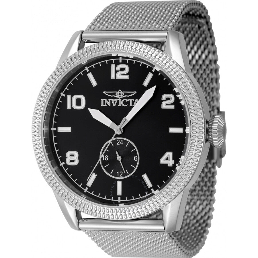 Invicta Vintage Quartz Black Dial Men's Watch 47134 - The Watches Men & Co
