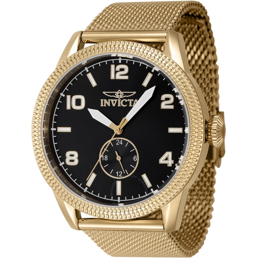 Invicta Vintage Quartz Black Dial Men's Watch 47135 - The Watches Men & Co