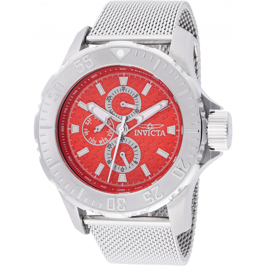 Invicta Vintage Quartz Red Dial Men's Watch 48013 - The Watches Men & Co