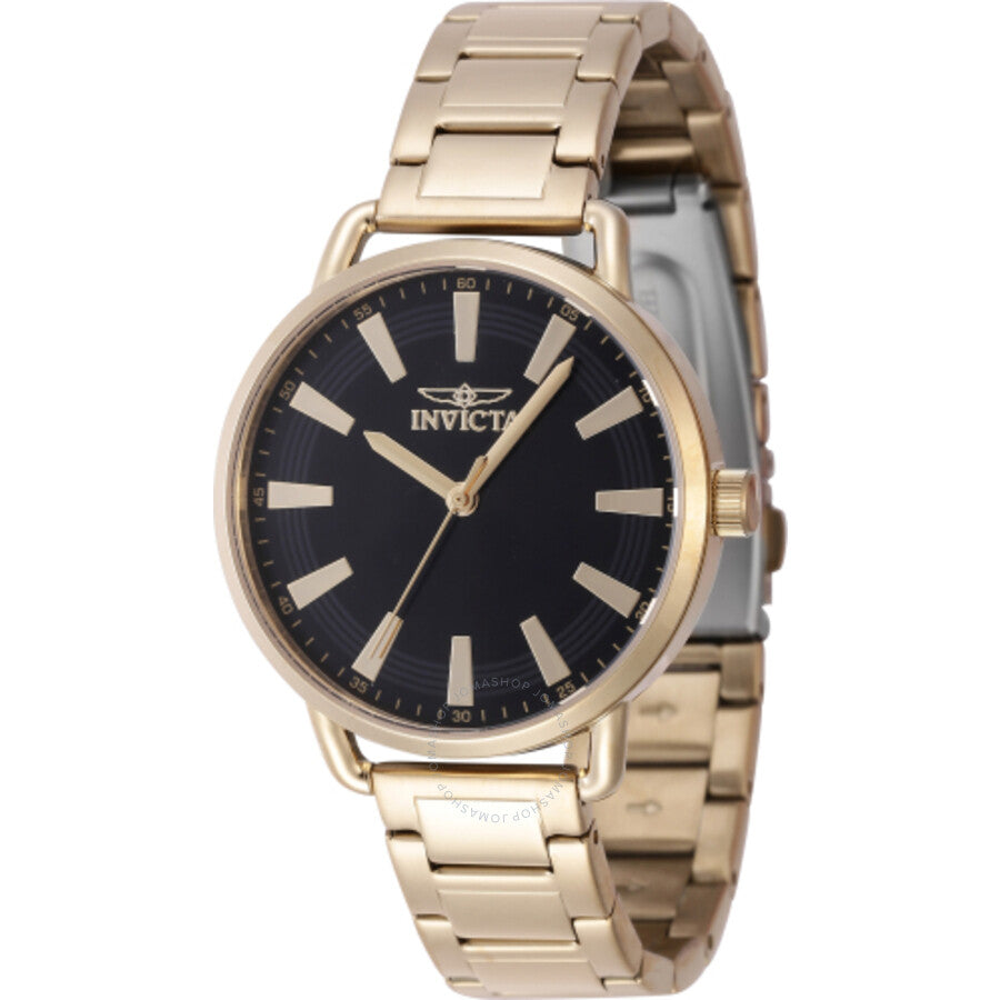 Invicta Wildflower Quartz Black Dial Ladies Watch 47322 - The Watches Men & Co