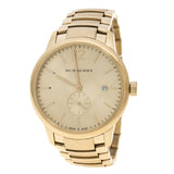 Burberry The Classic Reloj de acero inoxidable con esfera dorada para hombre BU10006