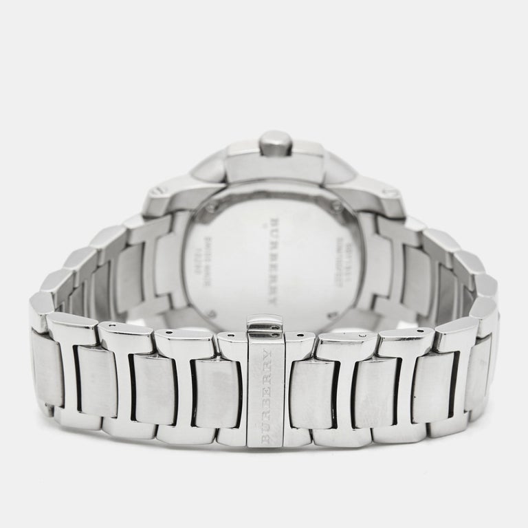 Burberry The Britain Diamonds Mother of Pearl Dial Silver Steel Strap Watch for Women - BBY1801 BBY1801 - Image 2