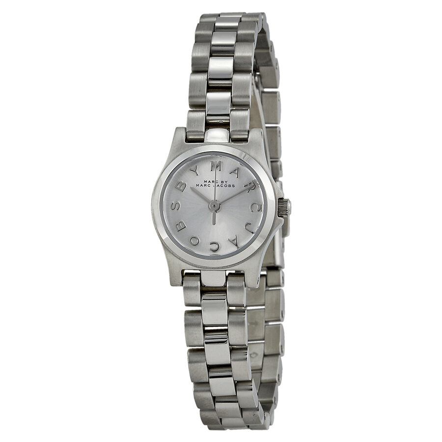 Marc by Marc Jacobs Henry Dinky Reloj de mujer de acero inoxidable con esfera plateada MBM3198