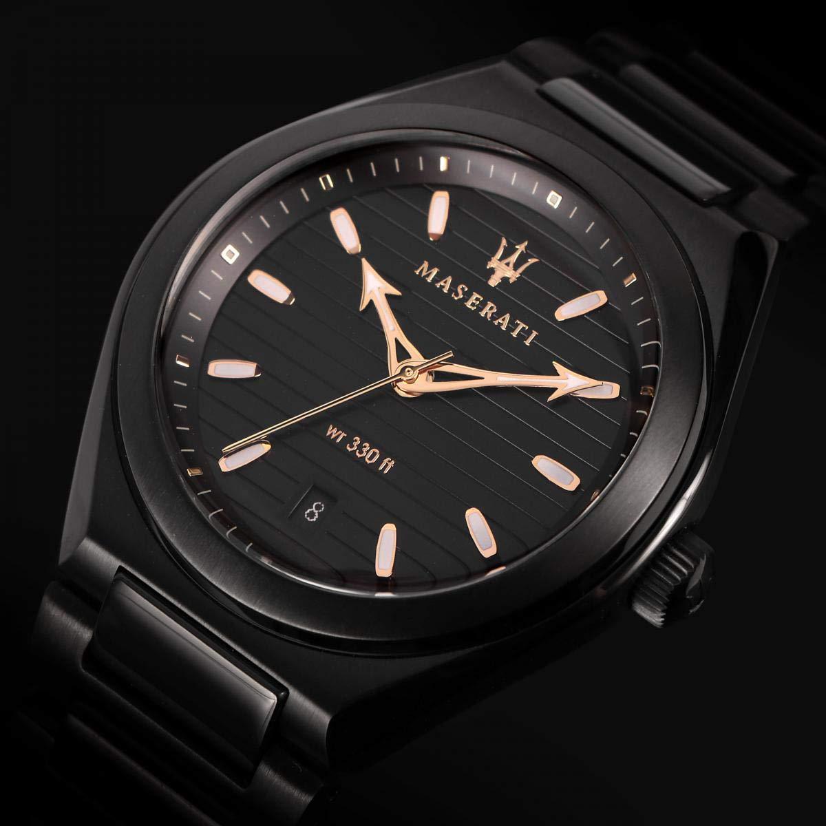 Maserati Reloj analógico con esfera negra para hombre R8853139004