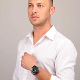 ساعة مازيراتي رجالية تناظرية بمينا أسود R8873612015