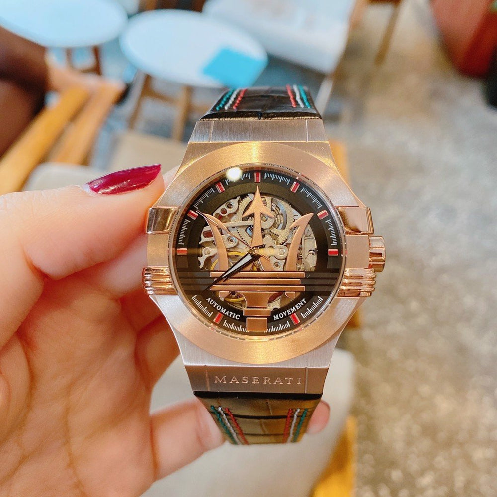 Buy Maserati Automatic Black Dial Stainless Steel Men's Watch