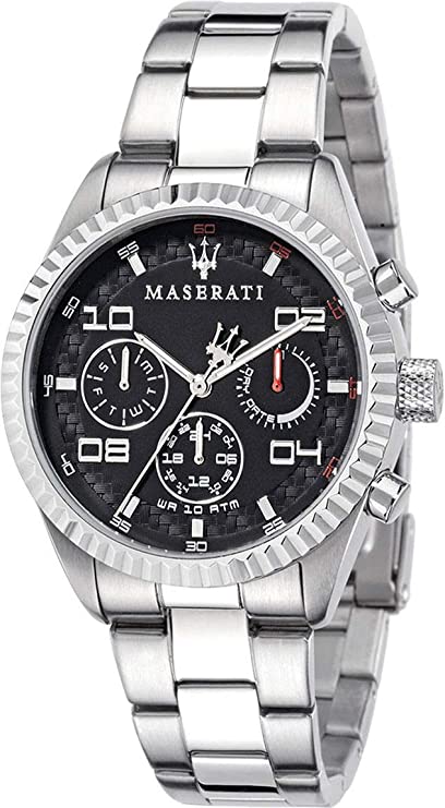 Maserati Cronógrafo Reloj de hombre de acero inoxidable con esfera negra R8853100012