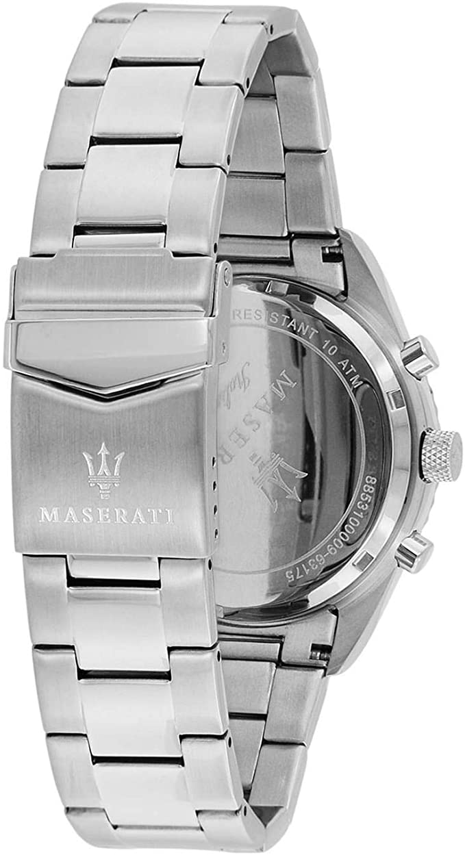 Maserati Cronógrafo Reloj de hombre de acero inoxidable con esfera negra R8853100012
