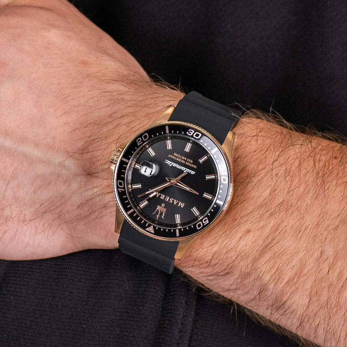 Reloj Maserati Sfida Automático Esfera Negra Hombre R8821140001