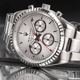 ساعة مازيراتي فضية اللون من الفولاذ المقاوم للصدأ، تعمل بحركة كوارتز، للرجال، رقم الموديل R8853100018