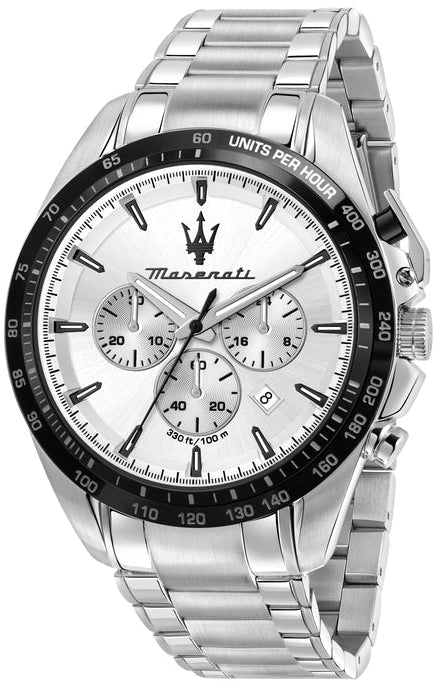 Maserati Traguardo Silver Chronograph Men's Watch R8873612049
