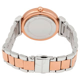 ساعة مايكل كورس آبي النسائية ذات المينا البيضاء المصنوعة من الكريستال الكوارتزي MK4616