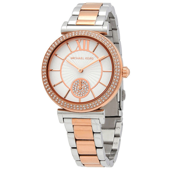 Michael Kors Abbey Quartz Crystal White Dial Ladies Watch MK4616 - Watches of America