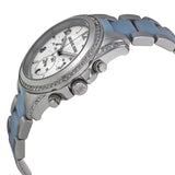 Michael Kors Blair Cronógrafo Esfera plateada Acero inoxidable con acetato Chambray Reloj para mujer MK6137