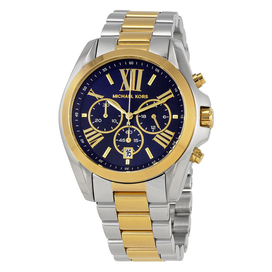 Michael Kors Bradshaw Reloj cronógrafo con esfera azul para mujer MK5976