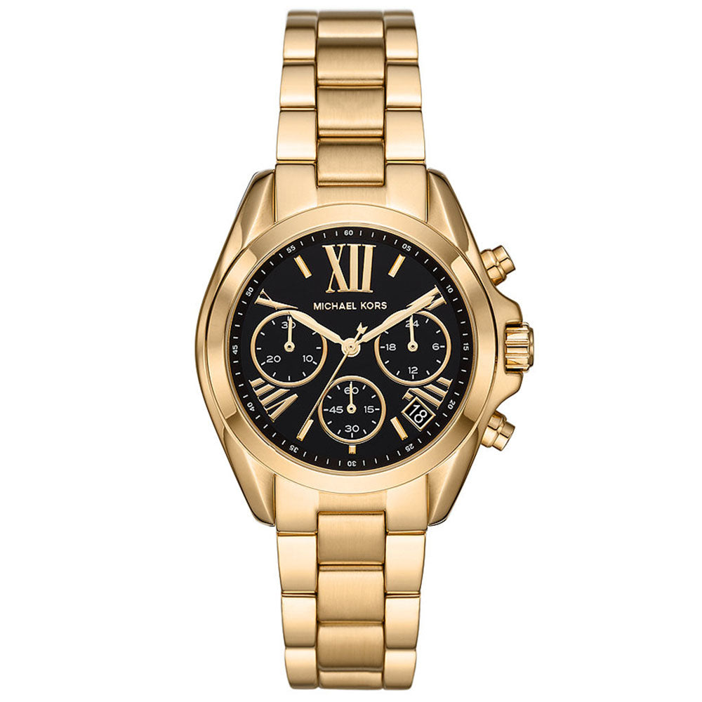 Michael Kors Bradshaw Reloj cronógrafo de cuarzo con esfera negra para mujer MK6959