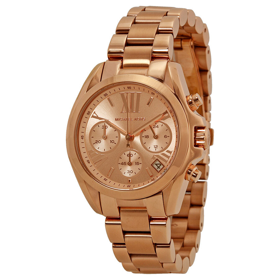 Michael Kors Bradshaw Reloj cronógrafo con esfera rosa para mujer MK5799
