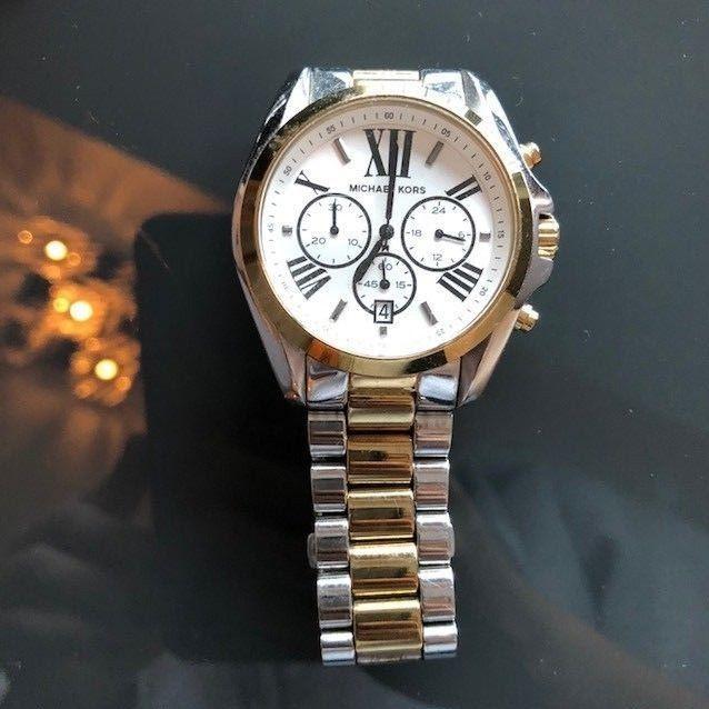 Michael Kors Bradshaw Reloj cronógrafo bicolor para mujer MK5855