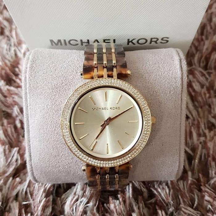 Michael Kors Darci Gold Dial Acetate Strap Ladies Watch MK4326