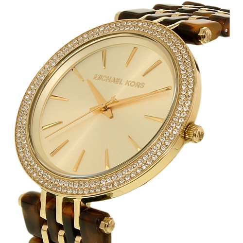 Michael Kors Darci Gold Dial Acetate Strap Ladies Watch MK4326