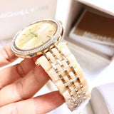 ساعة مايكل كورس دارسي النسائية ذات المينا الذهبية MK4325