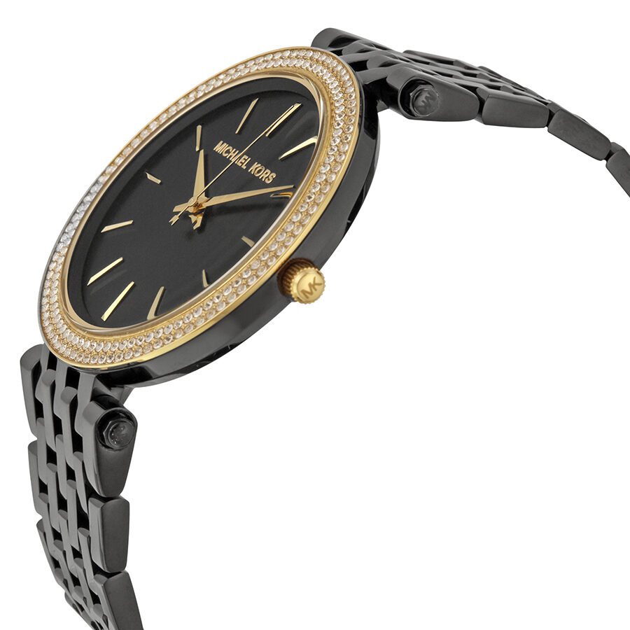 Michael Kors Darci Black Dial Black Ion-plated Women's Watch - MK3322