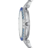 ساعة مايكل كورس دارسي الفضية المرصعة بالألماس للنساء MK4516