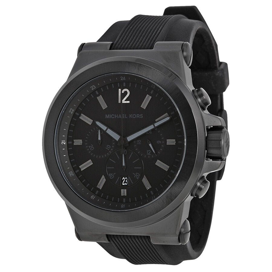 Michael Kors Dylan MK8152 - Reloj para hombre con correa de silicona negra